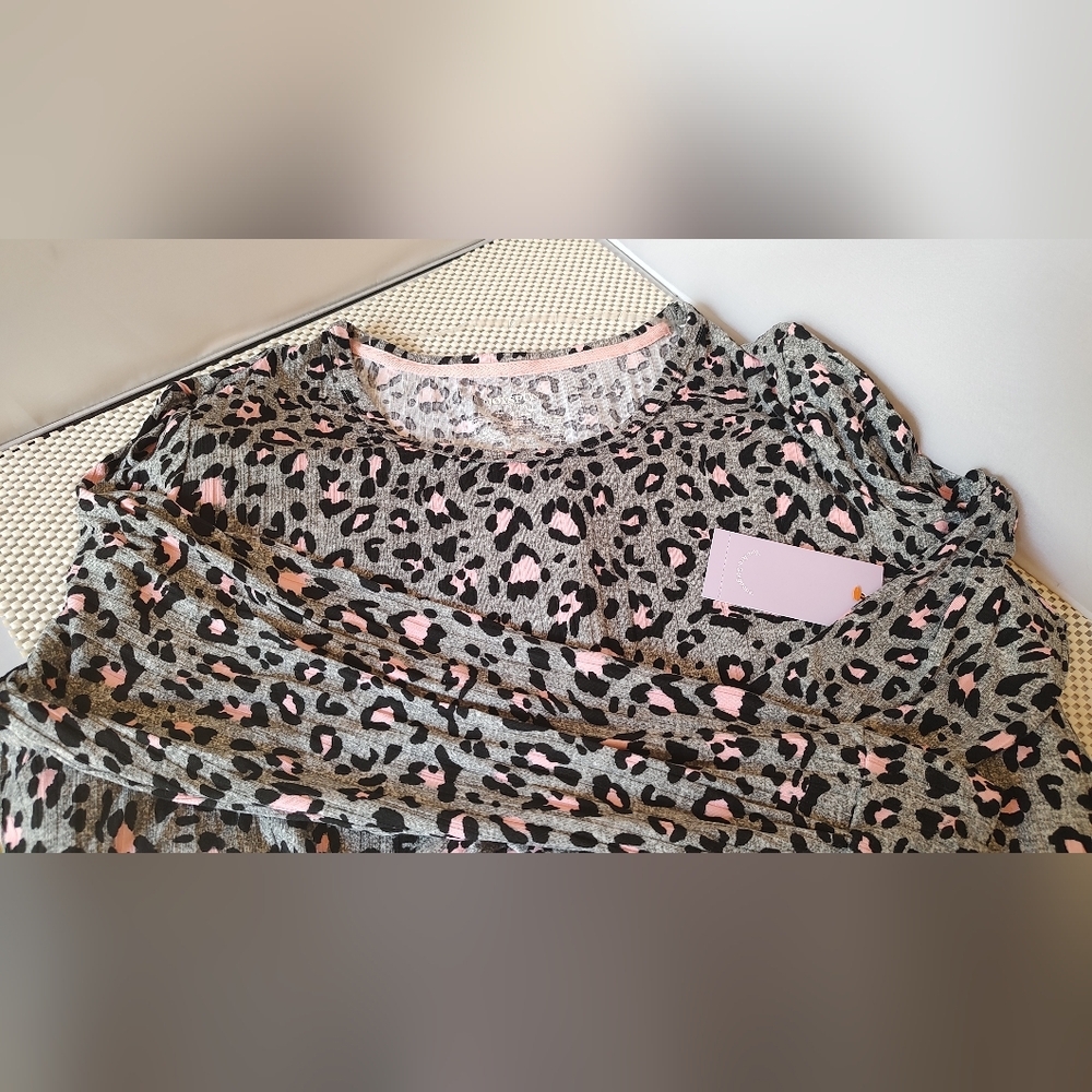 Joyspun Women’s Size L (12-14) Ribbed Top and Pants Pajama Set Sleep Wear Lounge - Picture 5 of 5